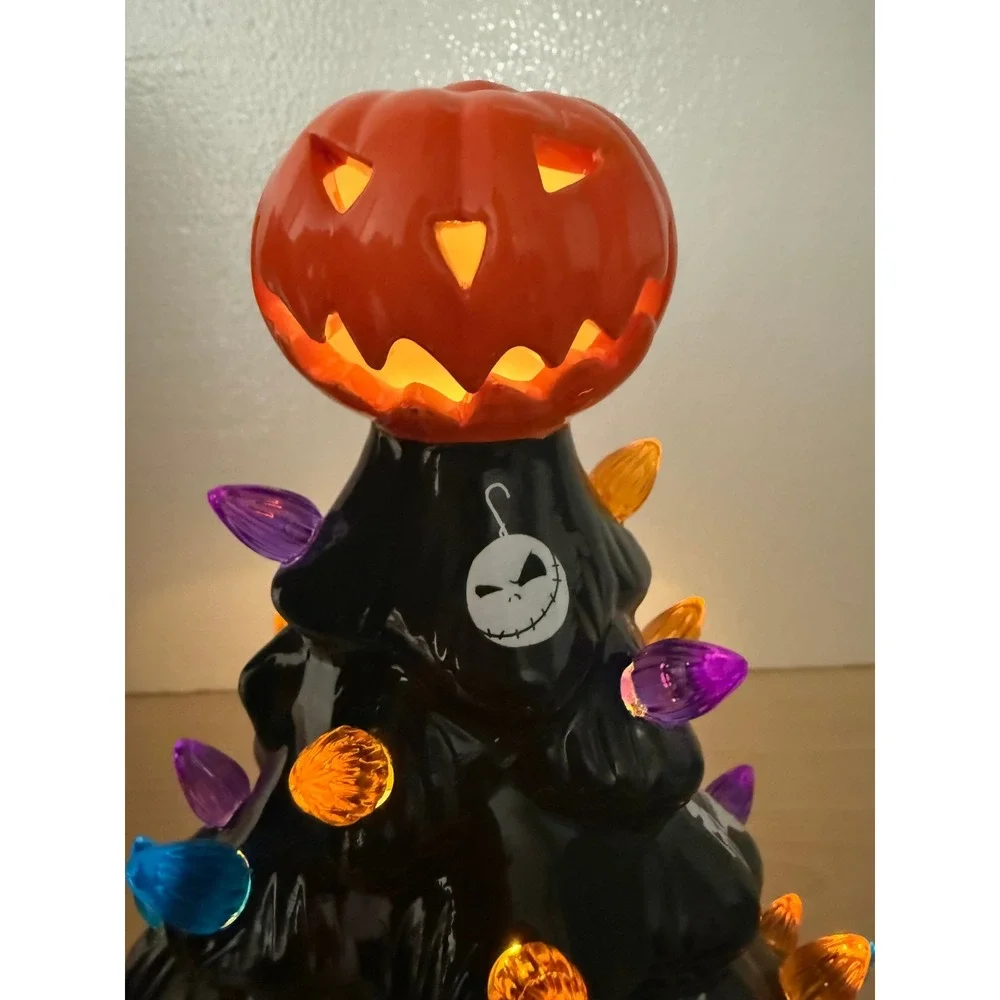 Hot‎ Topic Disney Nightmare Before Christmas Light Up Ceramic Tree Halloween